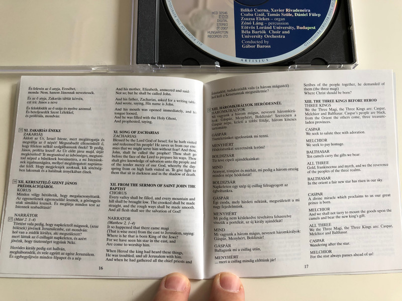 György Orbán ‎– Christmas Oratorio / Ildiko Cserna, Xavier Rivadeneira, Csaba Gaal, Tamas Szule, Daniel Fulep, Zsuzsa Elekes, Zeno Lang / Bela Bartok Choir and University Orchestra / Gabor Baross / Hungaroton Audio CD STEREO 2007 / HCD 32546