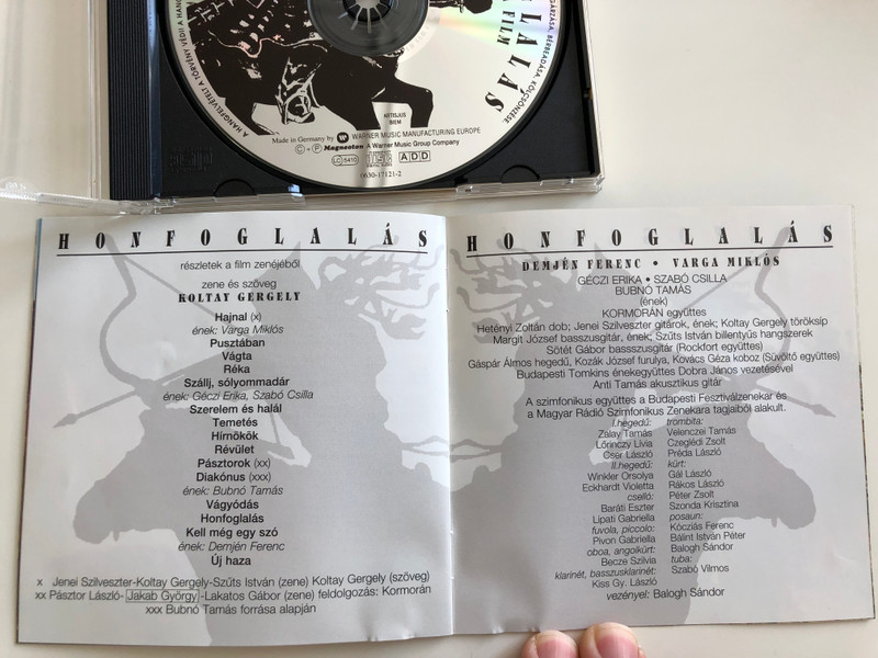 Honfoglalás - The Conquest / Original Soundtrack / Filmzene / Árpád vezér - Franco Nero / Audio CD 1996 / Magneoton (706301712122)