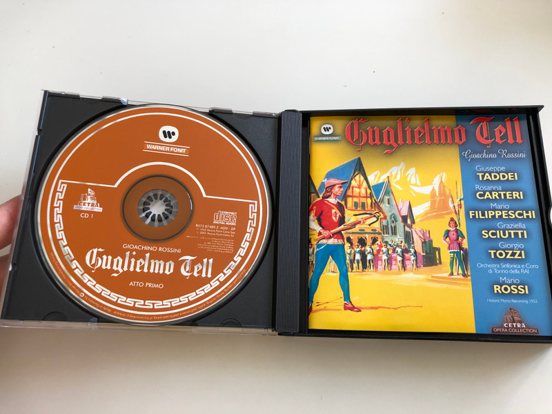 Gioachino Rossini - Guglielmo Tell / 3 CD / Giuseppe Taddei, Rosanna Carteri, Mario Filippeschi, Graziella Sciutti / Orchestra Sinfonica e Coro di Torino della RAI / Conducted by Mario Rossi / Warner Fonit Audio CD 2001 / (0685738748921)