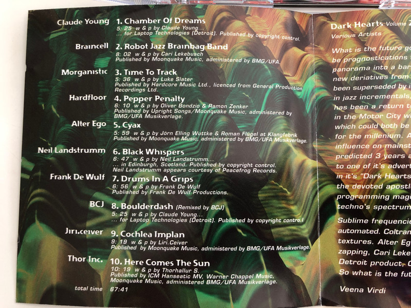 Dark Hearts vol 2 / Harthouse compilation / Claude Young, Braincell, Alter Ego, Thor Inc. / HH 009 CD / Audio CD 1995 / Eye Music (4005902641623)