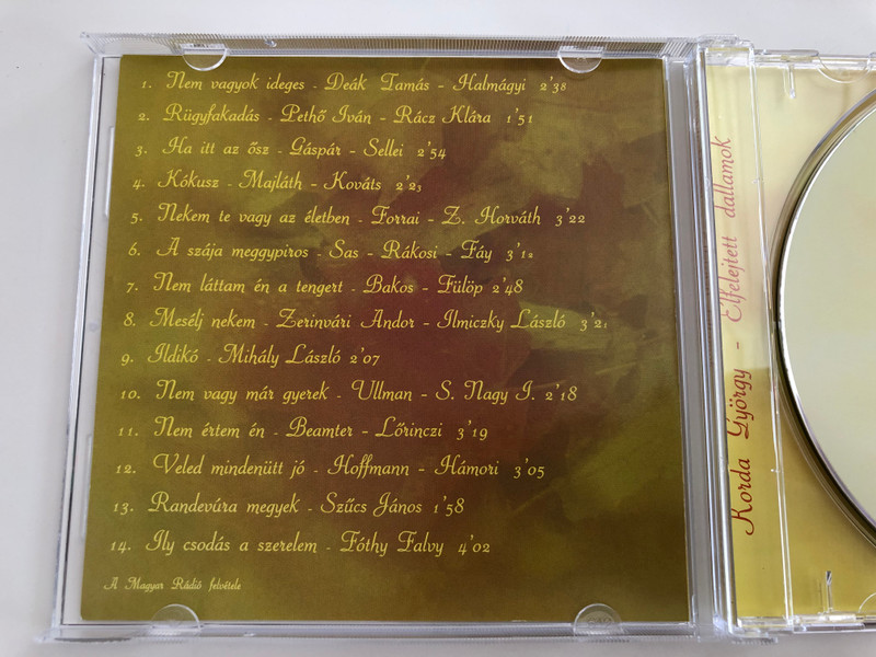 Korda György - Elfelejtett dallamok / Veled mindenütt jó, Nem vagyok ideges, Ily Csodás a szerelem / Audio CD 2006 Membran Music / 223 427 (4011222234278)