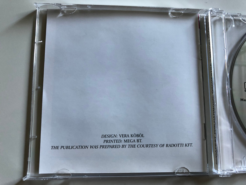 Budapest Philharmonic Orchestra ‎/ Conducted: Rico Saccani / Felix Mendelssohn Bartholdy / The Hebrides (Fingal's Cave) - Overture, Symphony No.3 (Scottish) a-minor / VTCD Audio CD 1998 / BFTZ 003