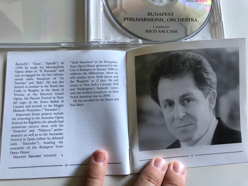 Budapest Philharmonic Orchestra ‎/ Conducted: Rico Saccani / Felix Mendelssohn Bartholdy / The Hebrides (Fingal's Cave) - Overture, Symphony No.3 (Scottish) a-minor / VTCD Audio CD 1998 / BFTZ 003