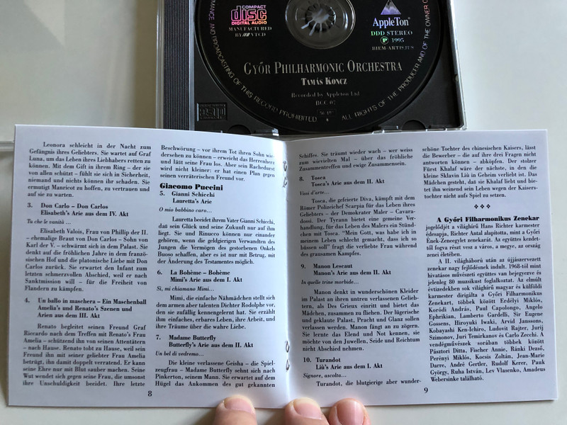 Eszter ‎Bellai – Swinging Sentiments / Szárnyaló Szenvedélyek / Verdi, Puccini / Magyar Könyvklub ‎Audio CD Stereo / BCC - 07