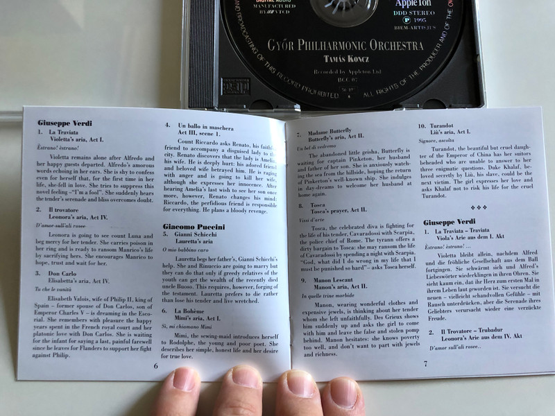 Eszter ‎Bellai – Swinging Sentiments / Szárnyaló Szenvedélyek / Verdi, Puccini / Magyar Könyvklub ‎Audio CD Stereo / BCC - 07