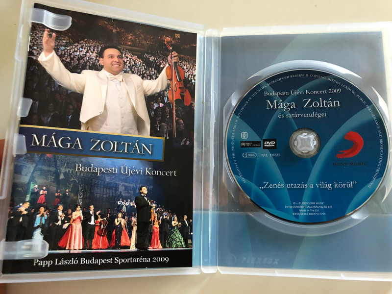 Mága Zoltán - Budapest Újévi Koncert DVD 2009 / "Zenés utazás a világ körül" / Sony Music Entertainment / Mága Zoltán és sztárvendégei / "Musical journey around the world" (886975172597)
