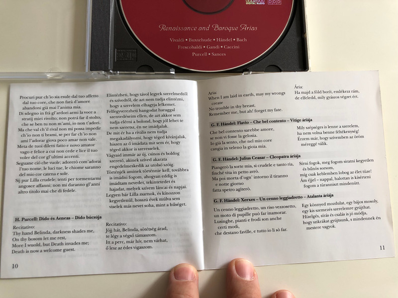 Krisztina Jonas, soprano - If Music be the Food of Love / Renaissance and Baroque Arias /Allegro Thaler Audio CD 2003 / MZA-068