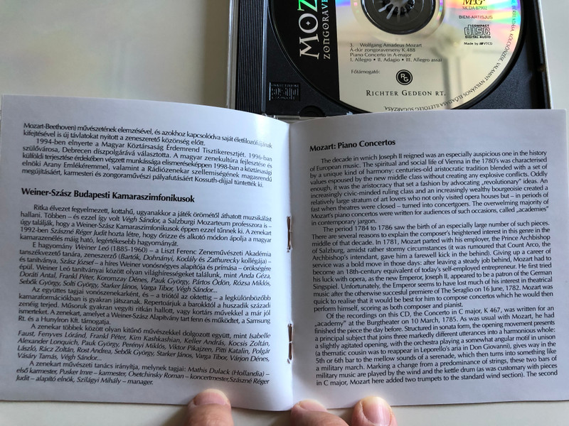 Mozart (zongoraversenyek 2) - Erdi Tamas / MEGA Audio CD / MCDA 87902
