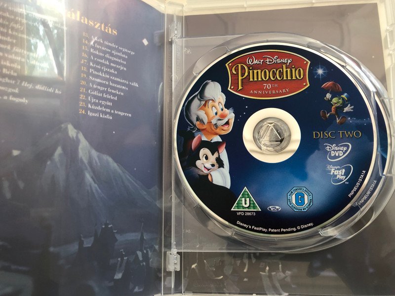 Pinocchio - Platinum edition DVD 1940 Pinokkió Jubileumi kiadás / 2 DVD edition / Directed by Ben Sharpsteen, Hamilton Luske / Starring: Cliff Edwards, Dickie Jones, Christian Rub, Mel Blanc (5996255728903)
