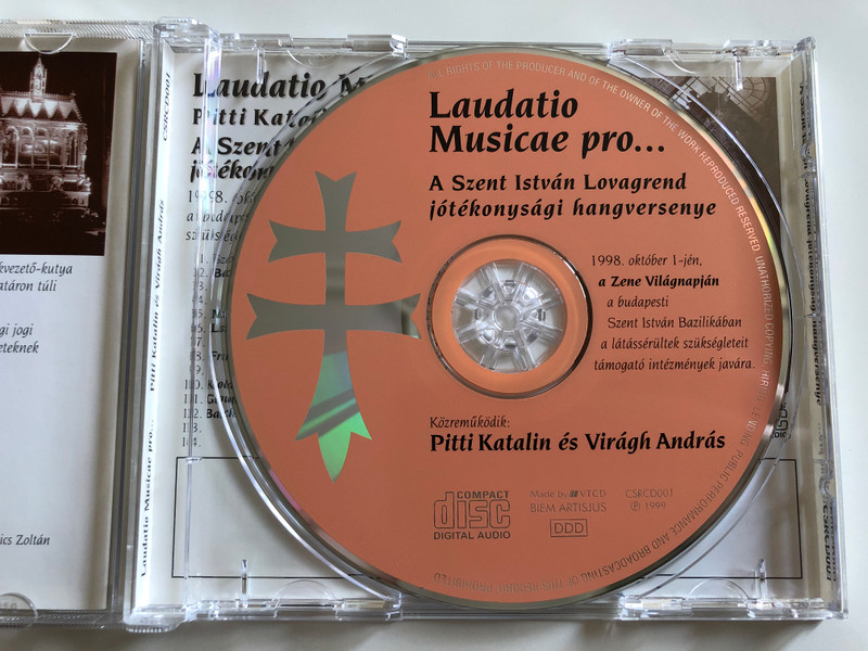 Laudatio Musicae pro... / Pitti Katalin, Viragh Andras / VTCD Audio CD 1999 / CSRCD001