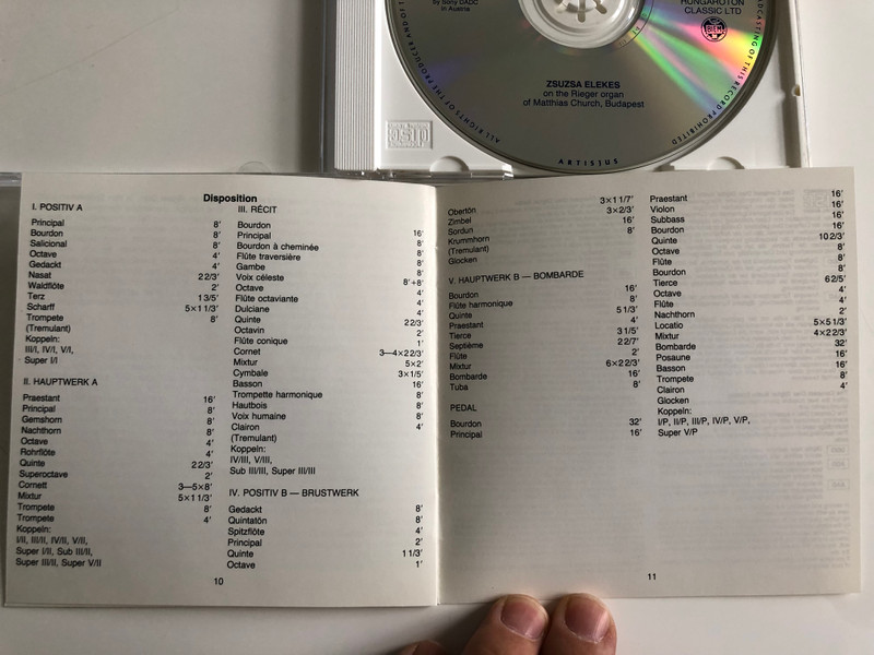Liszt Ferenc - "Ad Nos, Ad Salutarem Undam", Evocation, Trauerode / Organ: Zsuzsa Elekes / Hungaroton Audio CD 1995 Stereo / HCD 12749