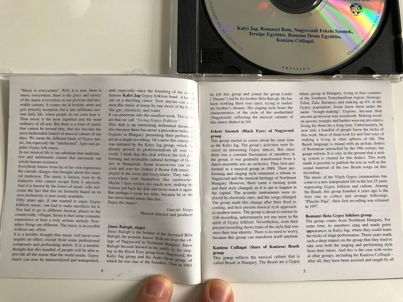 Best of 2000 / Gypsy Folk Groups From Hungary = Magyarországi cigány együttesek / Kalyi Jag, Romanyi Rota, Nagyecsedi Fekete Szemek, Ternipe Egyuttes. Romano Drom Egyuttes, Kanizsa Csillagai / Hungaroton Audio CD 2000 Stereo / HCD 18244