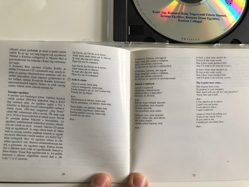 Best of 2000 / Gypsy Folk Groups From Hungary = Magyarországi cigány együttesek / Kalyi Jag, Romanyi Rota, Nagyecsedi Fekete Szemek, Ternipe Egyuttes. Romano Drom Egyuttes, Kanizsa Csillagai / Hungaroton Audio CD 2000 Stereo / HCD 18244