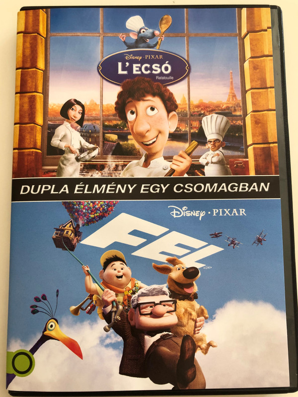 Ratatouille / Up DVD 2012 L'ecsó / Fel / Directed by Brad Bird / Pete Docter / Voice Actors: Patton Oswalt, Ian Holm, Lou Romano / Ed Asner, Christopher Plummer, Jordan Nagai / Dupla élmény egy csomagban / 2 films on 1 DVD (5996255737714)