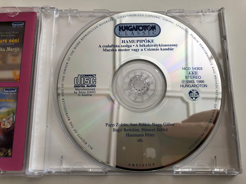 Perrault - Hamupipőke / A csalafinta szolga, A béka-királykisasszony, Macska mester vagy a Csizmás kandúr / Hungaroton Classic Audio CD 2002 / HCD 14303 / Cinderella & French folk stories in Hungarian language (5991811430320)