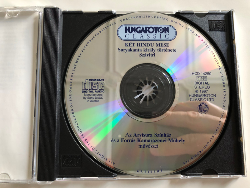 Két hindu mese / Suryakanta király története, Szávitri / Arvisura Színház / Forrás Kamarazenei Műhely / Hungaroton Classic Audio CD 1997 / HCD 14250 (5991811425029)