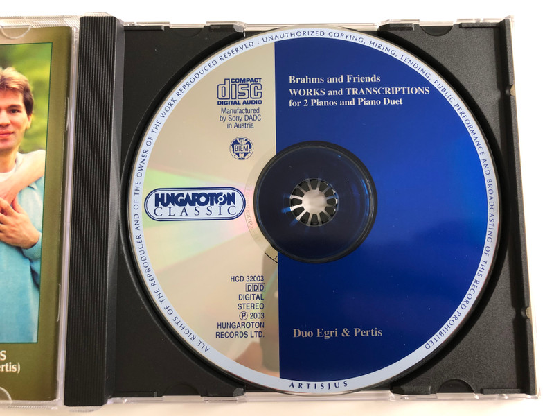 Brahms & Friends – Works & Transcriptioons For 2 Pianos And For Piano Duet / Duo Egri-Pertis / Hungaroton Audio CD 2003 Stereo / HCD 32003