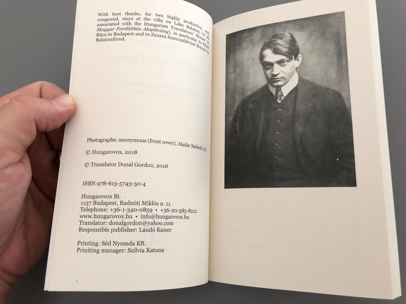 Sixty-Four Poems by Endre Ady / Translated by Donal Gordon / Hungarian - English parallel poetry book / Paperback 2018 / Hungarovox (9786155743504)