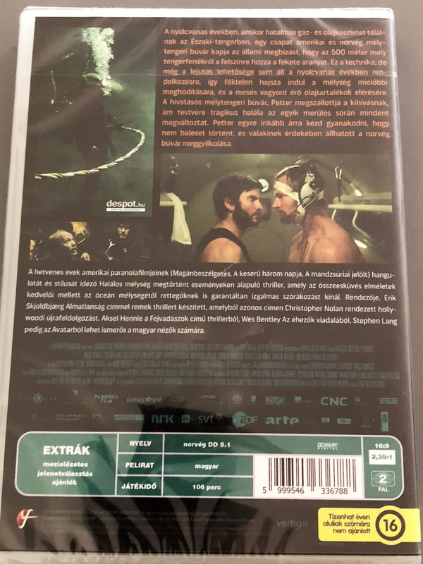 Pioneer DVD 2013 Halálos mélység / Directed by Erik Skjoldbjarg / Starring: Aksel Hennie, Wes Bentley, Jonathan LaPaglia, Stephen Lang (5999546336788)