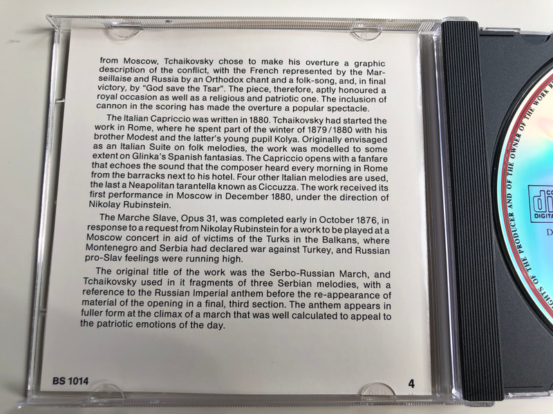 Classic for millions Vol. 14 / Tchaikovsky - Romeo & Juliet, 1812 Overture, Capriccio Italien, Marche Slave / DDD Audio CD / BS 1014