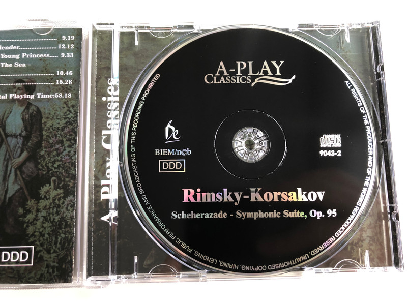 Rimsky-Korsakov - Scheherazade, Symphonic Suite, Op. 95 / U.S.S.R State Symphony Orchestra / Conducted: Alexander Tcherkov / A-Play Classics Audio CD / 9043-2