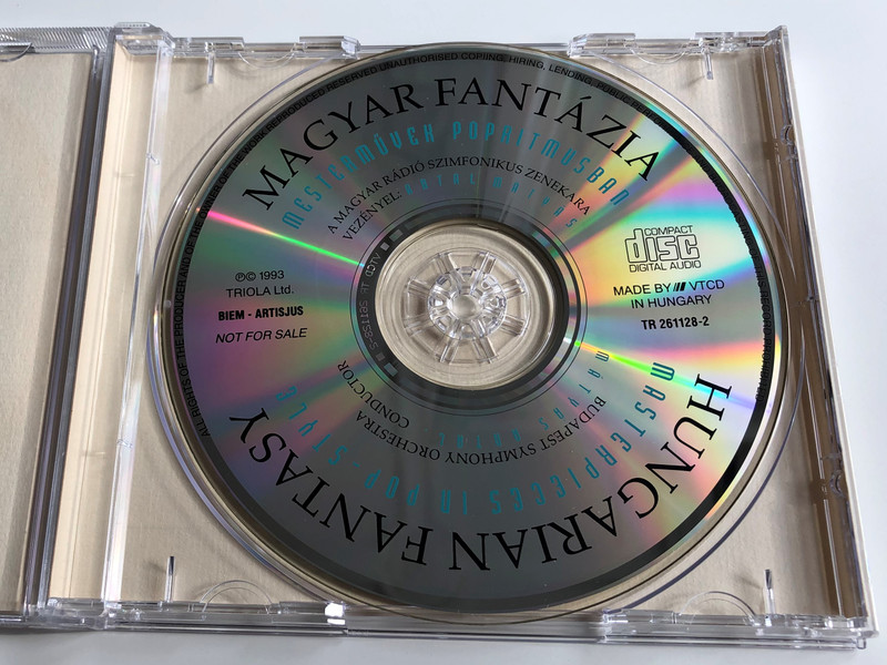 Magyar Fantazia - Mastermuvek popritmusban / HUNGARIAN FANTASY - MASTERPIECES IN POP-STYLE / Arranged: Mate Victor and Gabor Kemeny / Budapest Symphony Orchestra / Conducted: Matyas Antal / TRIOLA LTD Audio CD 1993 / TR 261128-2