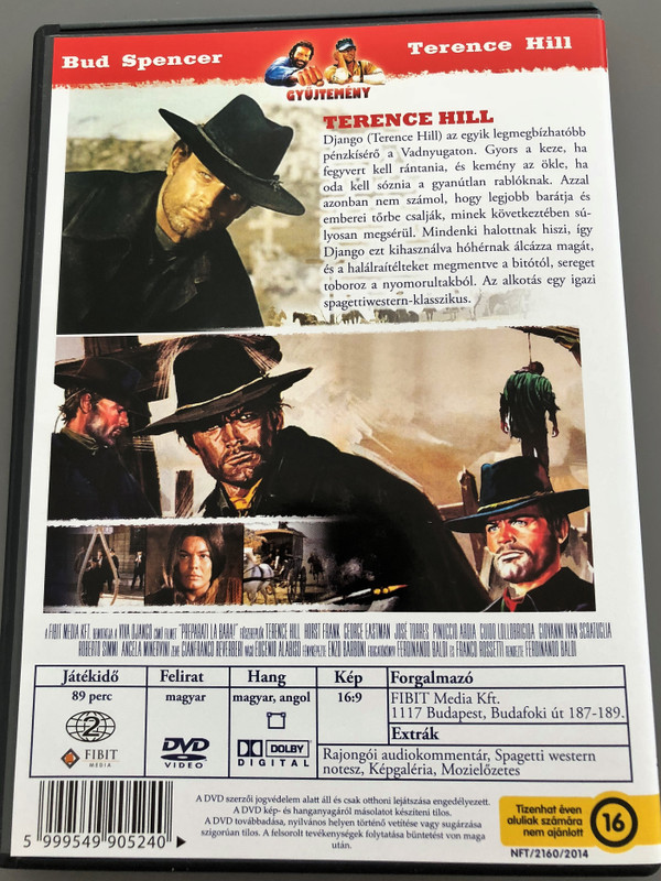 Preparati la Bara! DVD 1968 Viva Django (Django, Prepare a Coffin) / Directed by Ferninando Baldi / Starring: Terence Hill, Horst Frank, George Eastman, José Torres / Az eredeti Újréti László szinkronnal! / Bud Spencer-Terence Hill gyűjtemény (5999549905240)