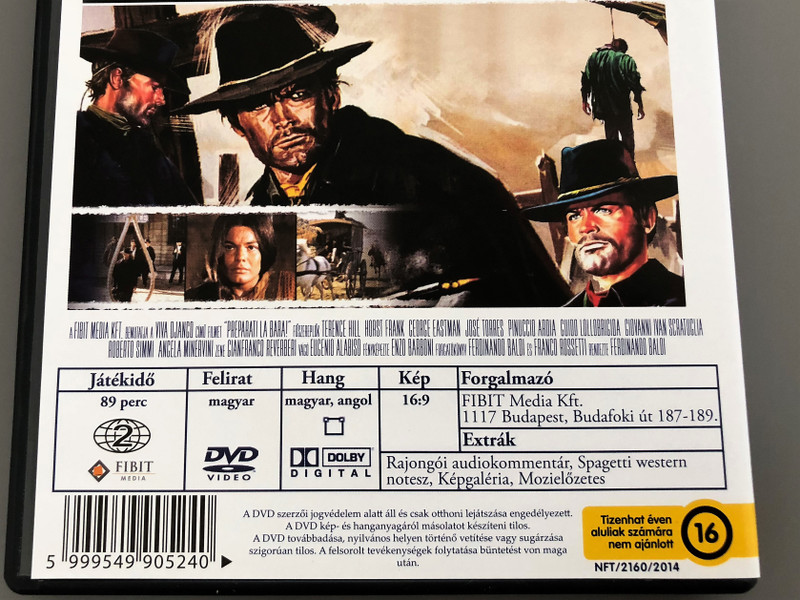 Preparati la Bara! DVD 1968 Viva Django (Django, Prepare a Coffin) / Directed by Ferninando Baldi / Starring: Terence Hill, Horst Frank, George Eastman, José Torres / Az eredeti Újréti László szinkronnal! / Bud Spencer-Terence Hill gyűjtemény (5999549905240)