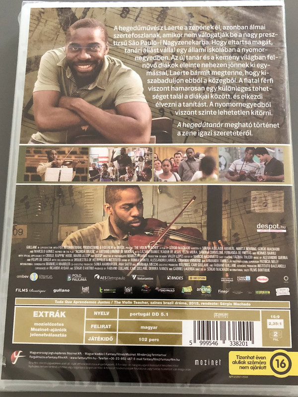 The Violin Teacher DVD 2015 A Hegedűtanár / Directed by Sérgio Machádo / Starring: Fernanda de Freitas, Kaique de Jesus, Lázaro Ramos, Elzio Vieira (5999546338201)