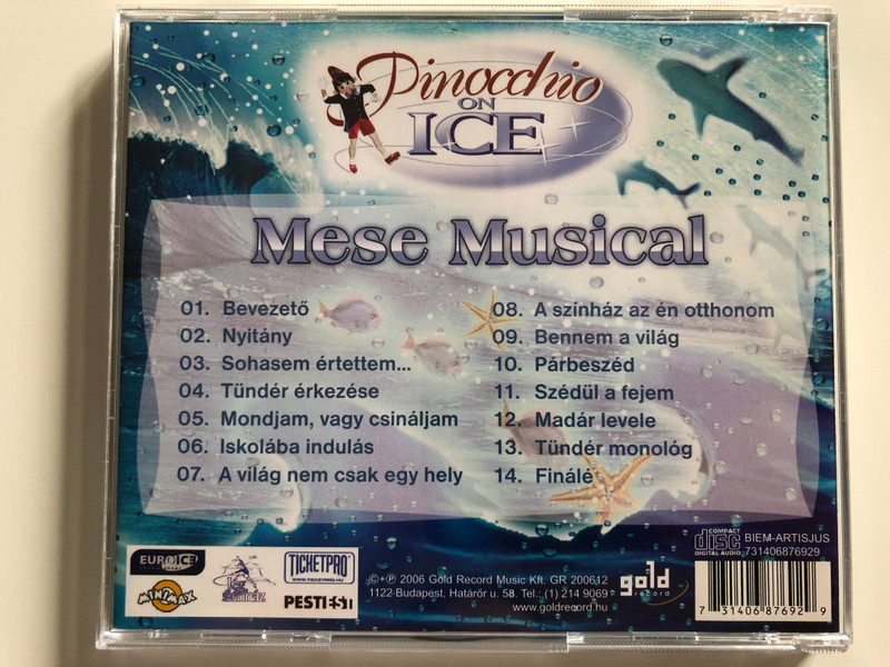 Pinocchio on Ice - Mese Musical / Euro Ice Audio CD 2006 / GR 200612