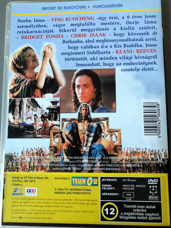 Little Buddha DVD 1993 A kis Buddha / Directed by Bernardo Bertolucci / Starring: Keanu Reeves, Bridget Fonda, Chris Isaak, Ying Ruocheng (5999545560658)
