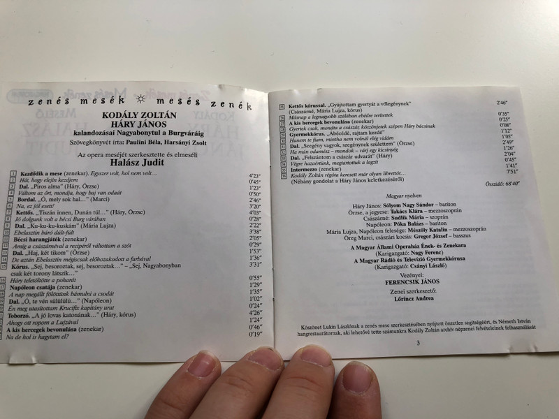 Zenés Mesék, Mesés Zenék / Kodály - Háry János , Meselo - Halász Judit / Hungaroton Classic ‎Audio CD 2004 Stereo / HCD 19455