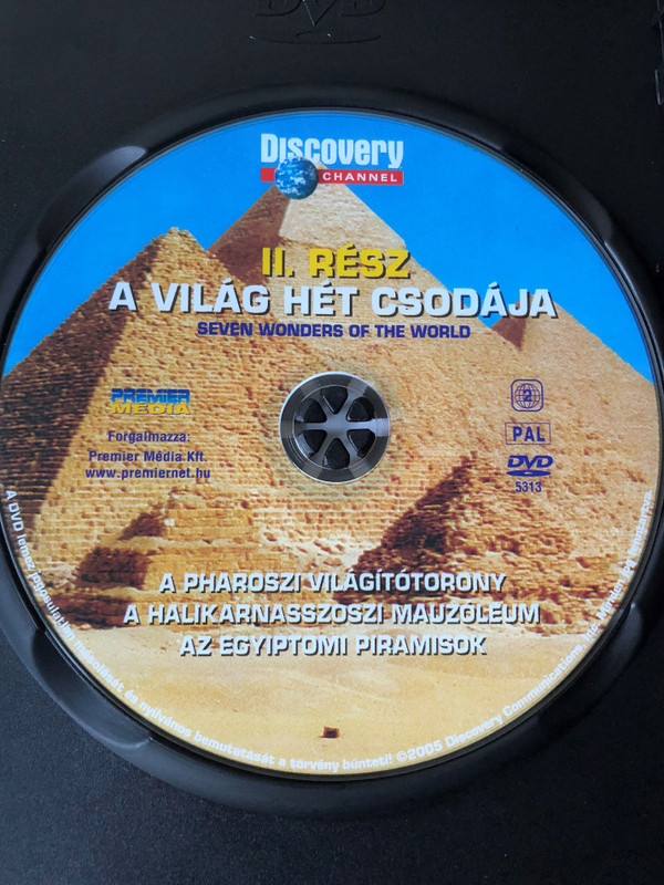 Seven Wonders of the World Part II. DVD 1995 A Világ hét csodája II. rész / A pharoszi világítótorony, A halikarnasszoszi mauzóleum, Az egyiptomi piramisok / Discovery Channel / Directed by Peter Spry-Leverton / Written & Presented by: John Romer (5998282103036)
