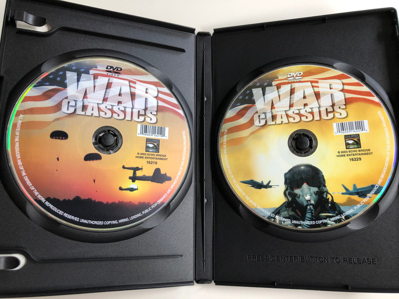  War Classics DVD 2003 / 8 Feature films / Casablanca Express, Cold War Killers, A yank in Libya, Waterfront, Commandos, Eagles Attack at dawn, Go for Broke! Hitler's SS: Portrait of Evil / 2 DVD (096009252298)