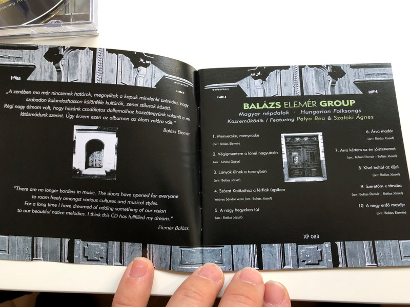 Balazs Elemer Group / Magyar nepdalok - Hungarian Folksong / Featuring: Palya Bea & Szaloki Agnes / X-Produkcio Audio CD 2005 / XP 023