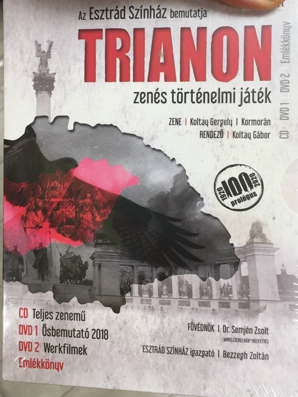 Trianon - Zenés történelmi játék DVD SET / CD + 2x DVD 2018 / Hungarian Rock opera / Directed by Koltay Gábor / Music By Koltay Gergely, Kormorán / Bene Zoltán, Benkő Péter, Palcsó Tamás, Ruttkay Laura (5999860095279)