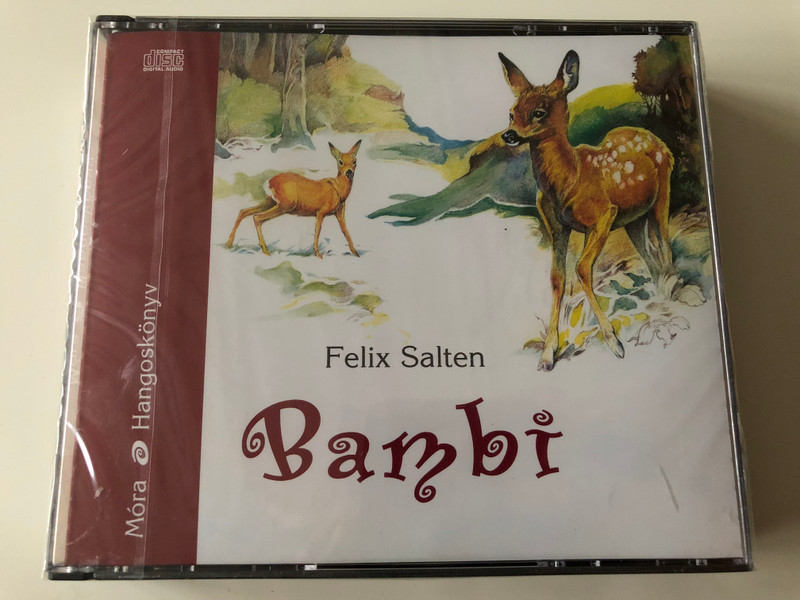 Bambi by Felix Salten / Hungarian language Audio Book / Reak by Kubik Anna / Móra könyvkiadó 2007 / 5x Audio CD (9789631183559)
