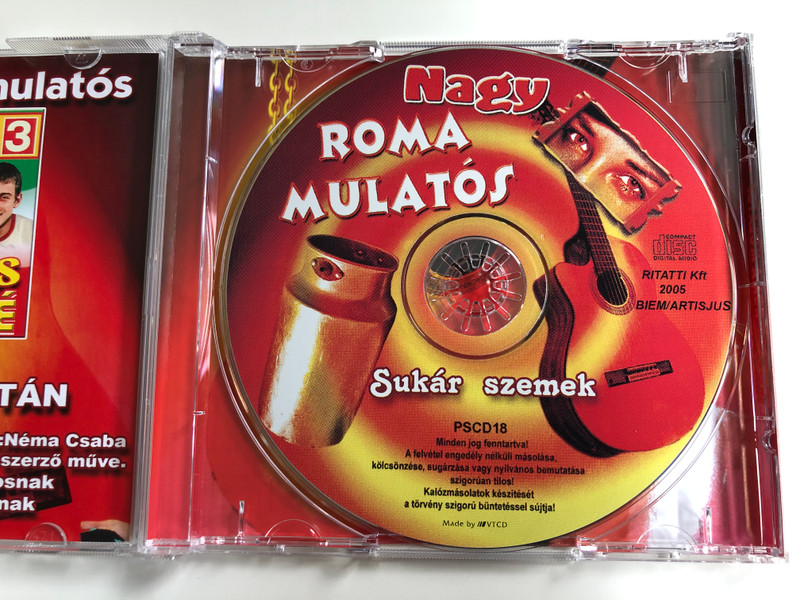Sukár szemek - Nagy Roma mulatós / Ritatti Kft Audio CD 2005 / PSCD18