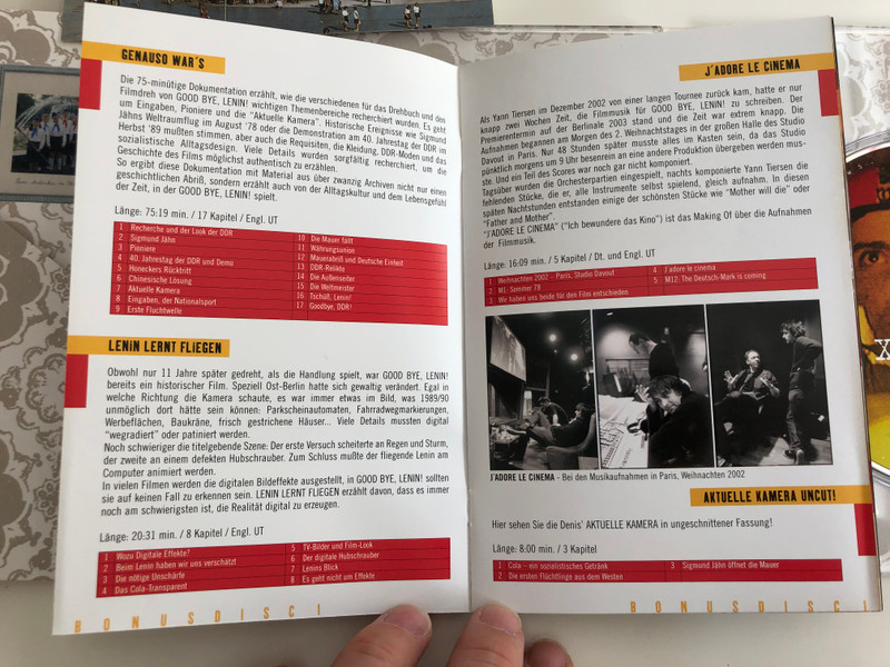 Good bye Lenin! DVD 2003 / Deluxe 3 Disc Edition / Directed by Wolfgang Becker / Starring: Daniel Brühl, Katrin Saß, Chulpan Khamatova, Maria Simon, Alexander Beyer / Exquisit - Ausgabe (7321921956546)