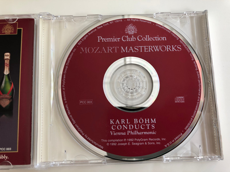 Mozart - Masterworks / Limited Edition Vol.3 / Conducted: Karl Bohm / Vienna Philharmonic / Premier Club Collection Audio CD 1992 / PCC 003