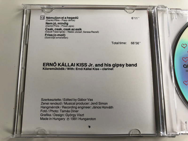 Cigány, Ha Egyszer Nótámat Húzod / Ifj. Kállai Kiss Ernő És Cigányzenekara / Qualiton Audio CD 1991 / HCD 10261