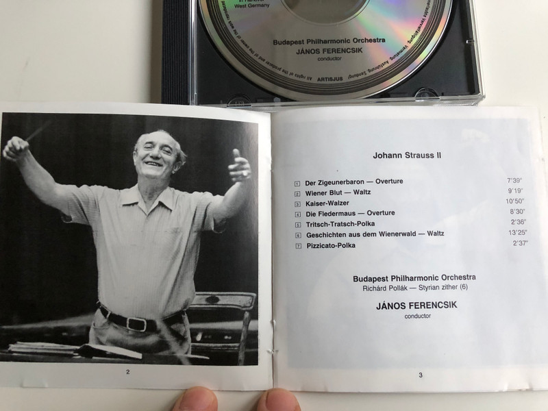 Johann Strauss – Overtures, Waltzes, Polkas / János Ferencsik / Budapest Philharmonic Orchestra / Hungaroton Audio CD 1981 Stereo / HCD 12353-2