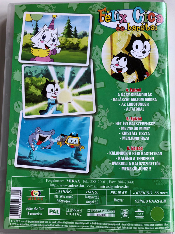 Baby Felix 2. DVD 2000 Félix cica és barátai 2. / Episodes 4-6 / Directed by Hiroshi Negishi,
Kunitoshi Okajima / Starring: Denise Negami, Don Oriolo 5999883047309