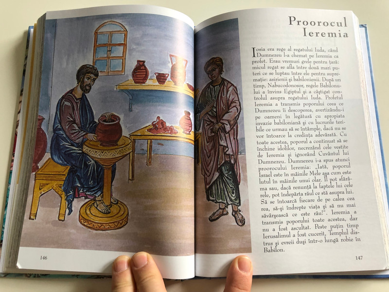 Biblia istorisită pentru copii / Bible stories for Children / Romanian Orthodox Children's Bible / Hardcover 2013 / Orthodox - style illustrations by Martha Xynopoulou-Kapetanakou / Societăţii Biblice Interconfesionale din România (9786068279183)