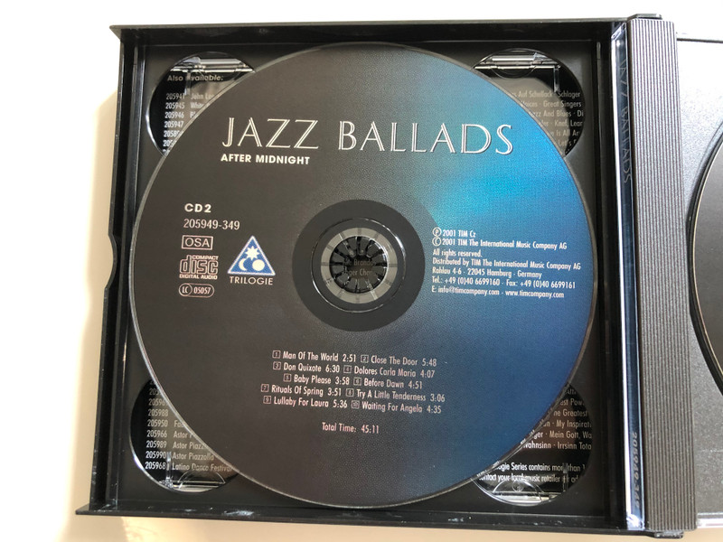 Jazz Ballads - After Midnight / Jim Hall, Larry Coryell, Chroma, Charles Fambrough, Savoy Brown, and many others / Trilogie 3x Audio CD 2001 / 205949-349