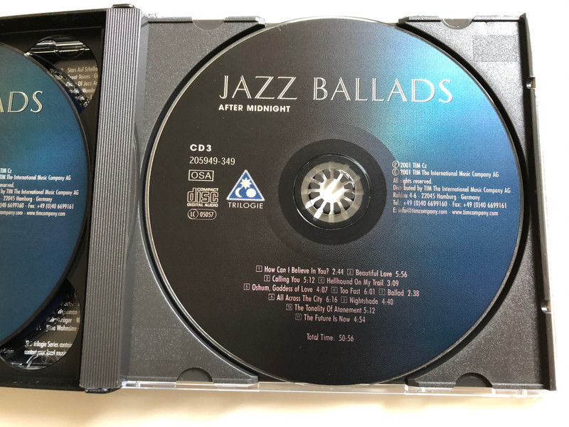 Jazz Ballads - After Midnight / Jim Hall, Larry Coryell, Chroma, Charles Fambrough, Savoy Brown, and many others / Trilogie 3x Audio CD 2001 / 205949-349