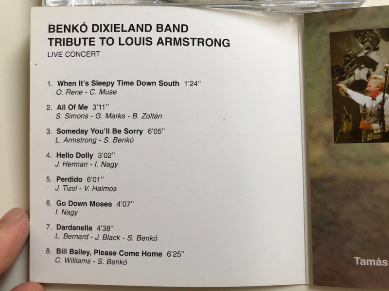 Benko Dixieland Band - Tribute To Louis Armstrong / Live Concert / Gong Audio CD 1997 / HCD 37880