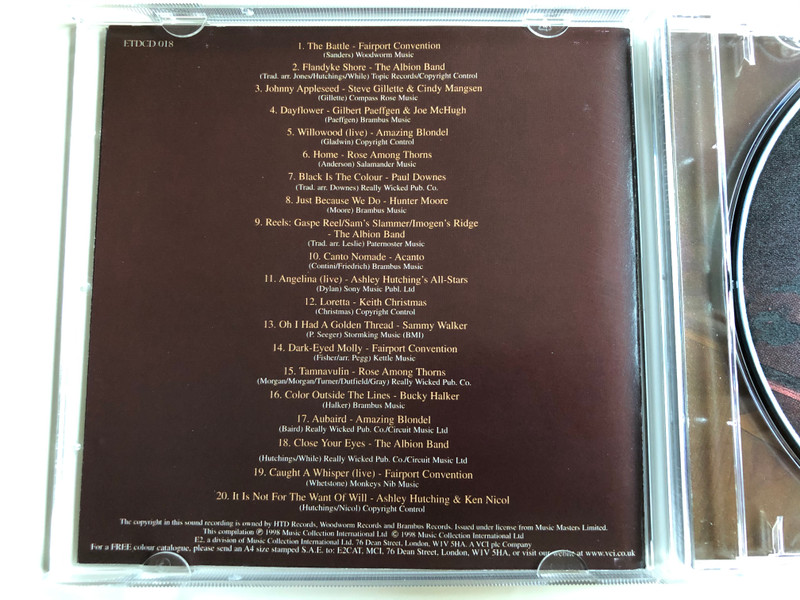 Folk Heartbeats featuring Fairport Convention, Amazing Blondel, Ashley Hutching's All Stars, and others / E2 Audio CD