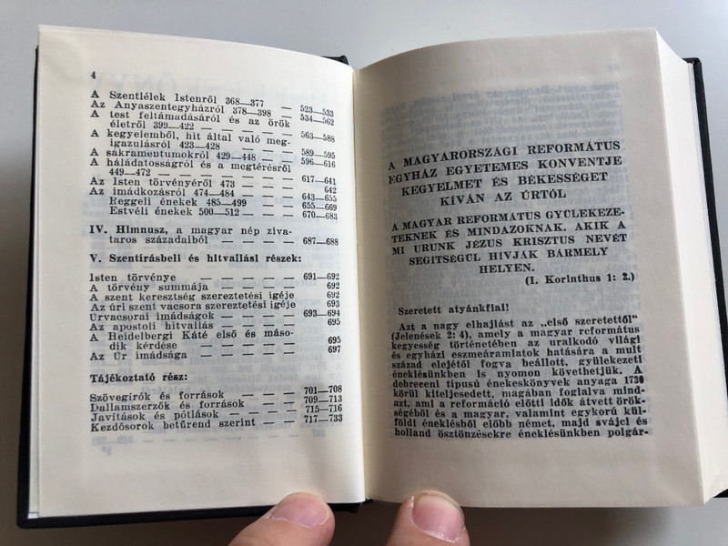 Kicsi Énekeskönyv Magyar Reformátusok Használatára / Zsebbe belefer / Hungarian language small mini pocket size Reformed Hymnal book