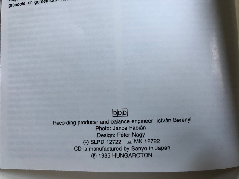 Schubert – Symphony No.9 In C Major »Great« D. 944 / Budapest Festival Orchestra, Iván Fischer / Hungaroton Audio CD 1994 Stereo / HCD 12722-2
